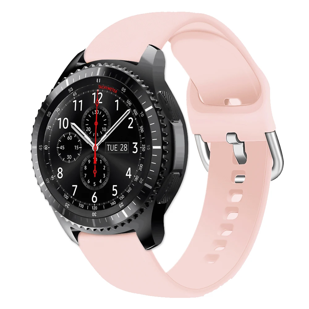 Ремешок Active2 для samsung Galaxy watch active 2 46 мм 42 мм gear S3 frontier/gear sport 20 мм 22 мм ремешок Amazfit bip - Band Color: pink sand 2