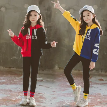 

Fashion Girls Clothes Set Teen Girls Tracksuit Autumn 2019 Spring Long Sleeve 2pcs Children Suits Little Girl Sets8 10 12 years