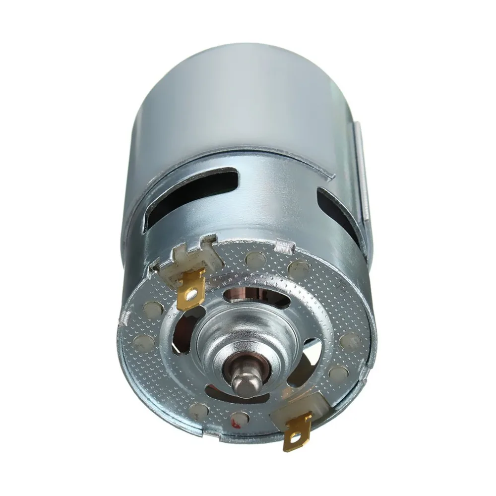 775 DC12V-24V 3500-9000 об/мин двигатель шариковый подшипник большой крутящий момент высокая мощность низкий уровень шума двигатель постоянного тока для электрических инструментов КАЧЕСТВО