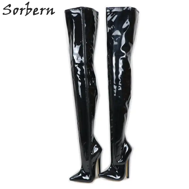 knee length boots for slim legs