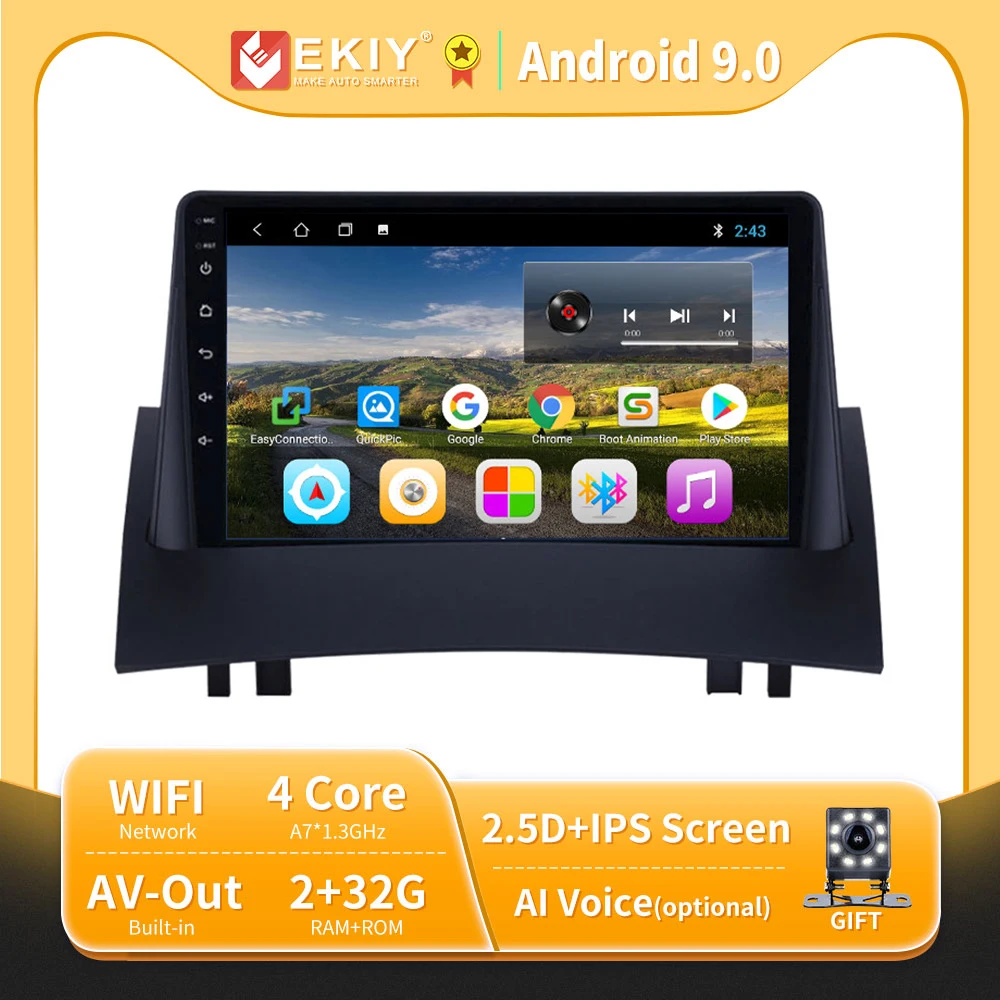 Автомагнитола EKIY мультимедийный видеоплеер 2 Din с 9 &quotIPS-экраном Android 0