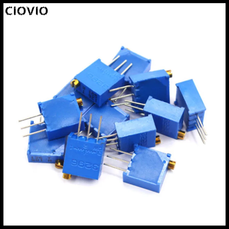 50pcs 3296W 3296 50 100 200 500 ohm 1K 2K 5K 10K 20K 50K 100K 200K 500K 1M 103 100R 200R 500R Trimpot Trimmer Potentiometer |