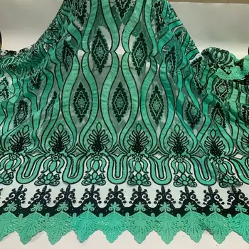 

African Guipure Lace Fabric 2020 High quality Stones with Embroidery Nigeria Lace Fabric For Women French Tulle Mesh Lace Fabric