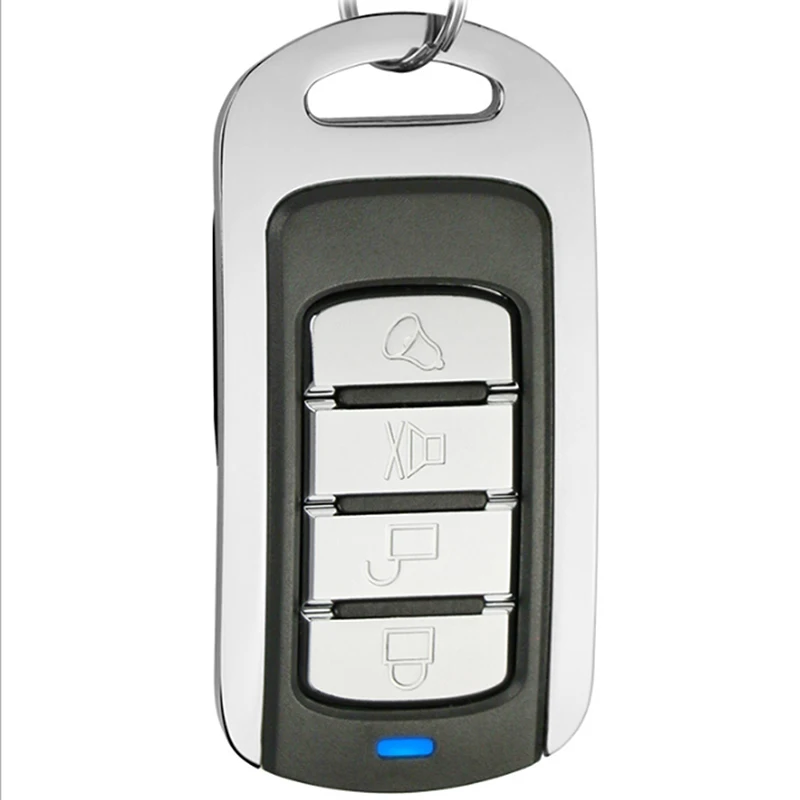 

433MHZ Auto Pair Copy Remote Duplicator 4 Buttons Garage Gate Door Remote Controller Learning Copying With Key Ring