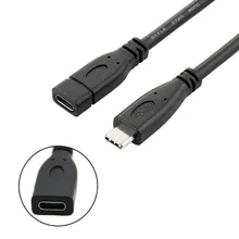 Сменный удлинитель 0,2 m-2 m, USB 3,1, аксессуары, черный кабель для передачи данных для планшета, Тип C, портативные детали для телефона