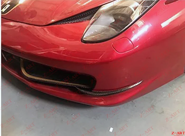 Z-ART для Ferrari 458 передний сплиттер из углеродного волокна для Ferrari 458 ветровой сплиттер из углеродного волокна для Ferrari 458 отделка переднего бампера