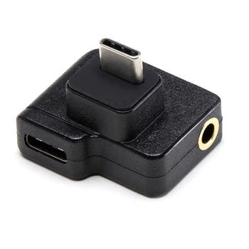 

Muti-function Durable Dual 3.5mm USB-C Mic Microphone Adapter For DJI Osmo Action Gadgets Accessories