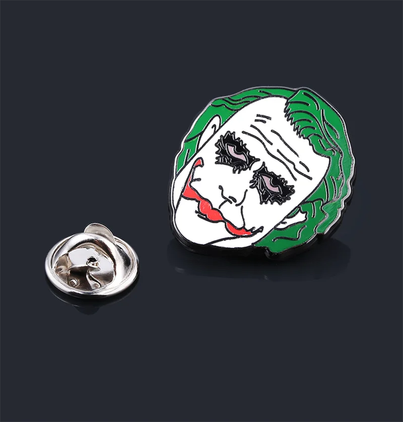 DC Clown Joker Enamel Pins Horror Chucky Face Stephen Kings IT Penny Wise Metal Badge Brooches For Children Bag Gifts Jewelry
