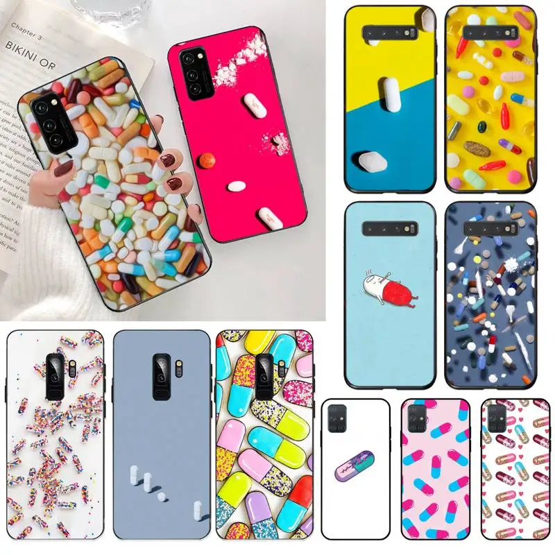 Таблетки узоры таблетки и капсулы поп телефон чехол для Samsung S20 plus Ultra S6 S7 edge S8 S9 S10 5G