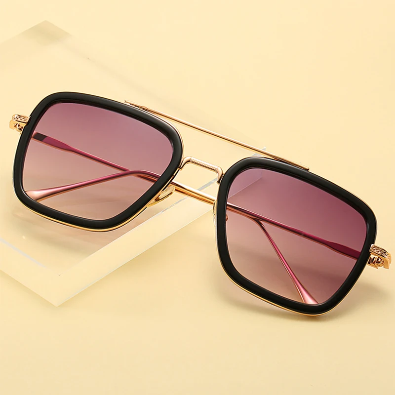 Тони Старк солнцезащитные очки Для мужчин Винтаж Ретро s стимпанк Солнцезащитные