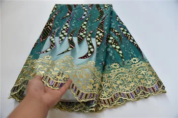 

african wax fabrics tissu african brocade fabric 2019 high quality lace nigerian net lace with java prints fabrics 5yards/lot