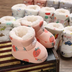 Bottes de neige pour bébé de 0 à 18 mois, chaussures chaudes, à la mode, imprimées de dessins animés 
