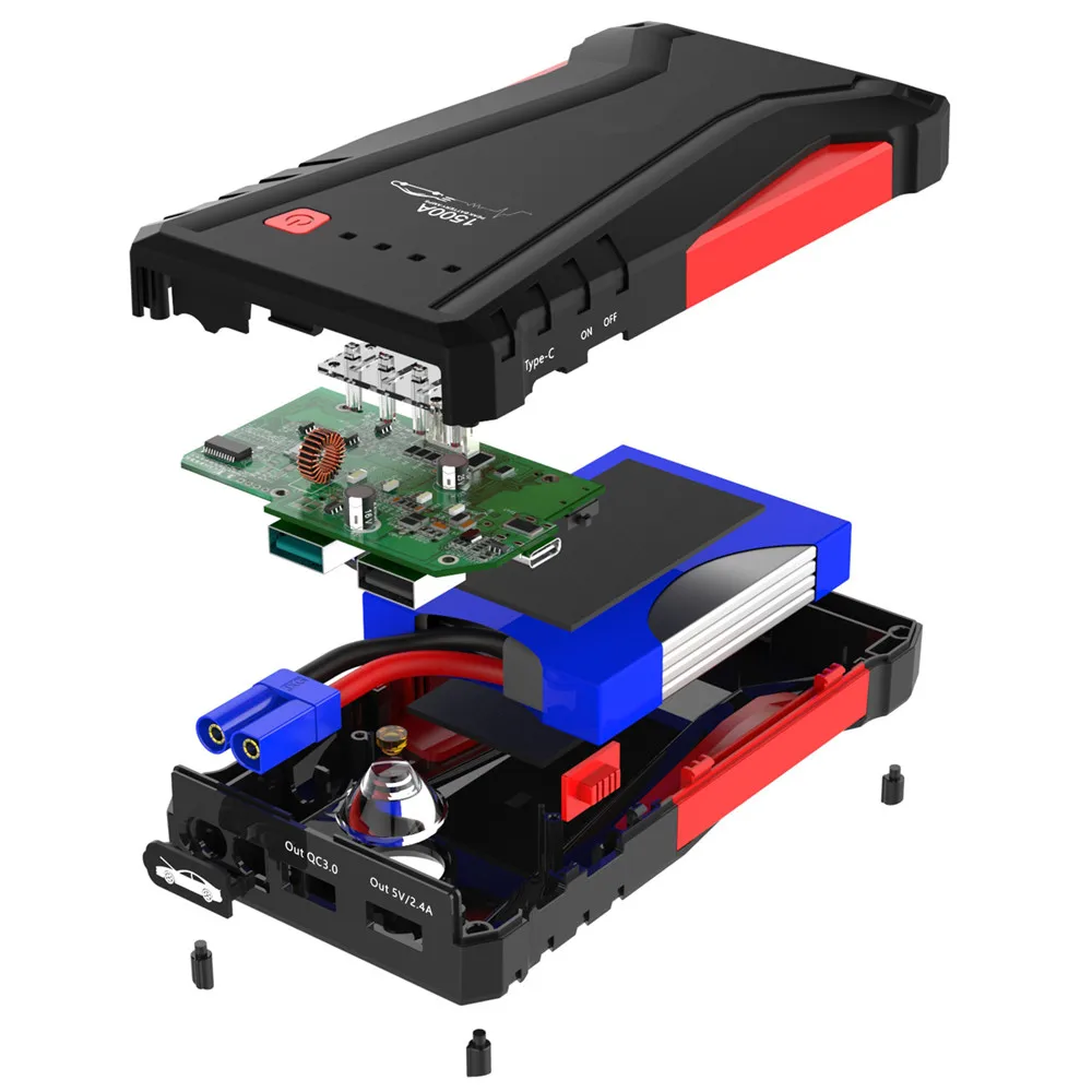 High Power 12V 1500A Starting Device Portable Car Jump Starter Petrol Diesel Car Charger For Car Ba