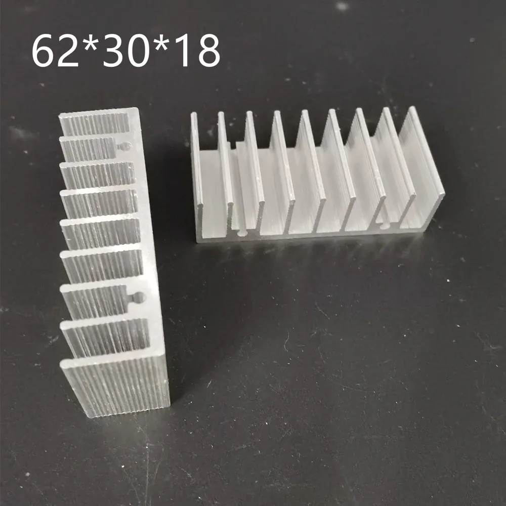 Square LED Heatsink Radiator Aluminum 62*18*30MM Radiator for LED power supply player graphics card Replaceable