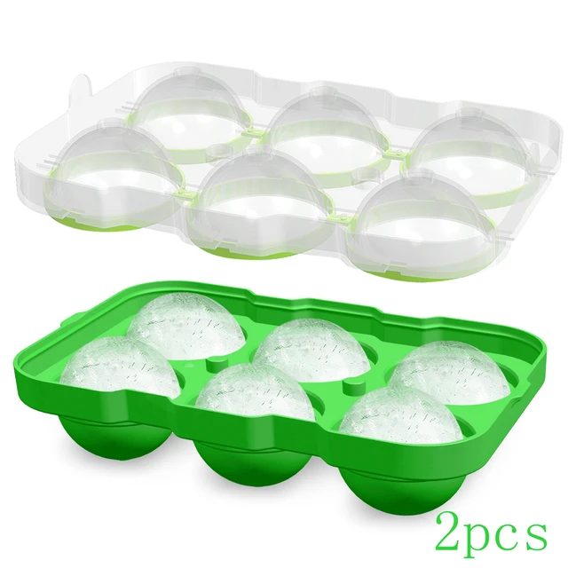 2021 new Buy 1 Get 1 3 colors 6 holes 4.5 X 4.5 cm diameter food grade plastic DIY ice cube tray making ice ball moldIce Buy 1 Get 1 Green