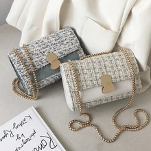 Сказочная Нежная Маленькая сумка женская популярная новая модная Корейская версия универсальная сумка-почтальон квадратная сумка на цепочке