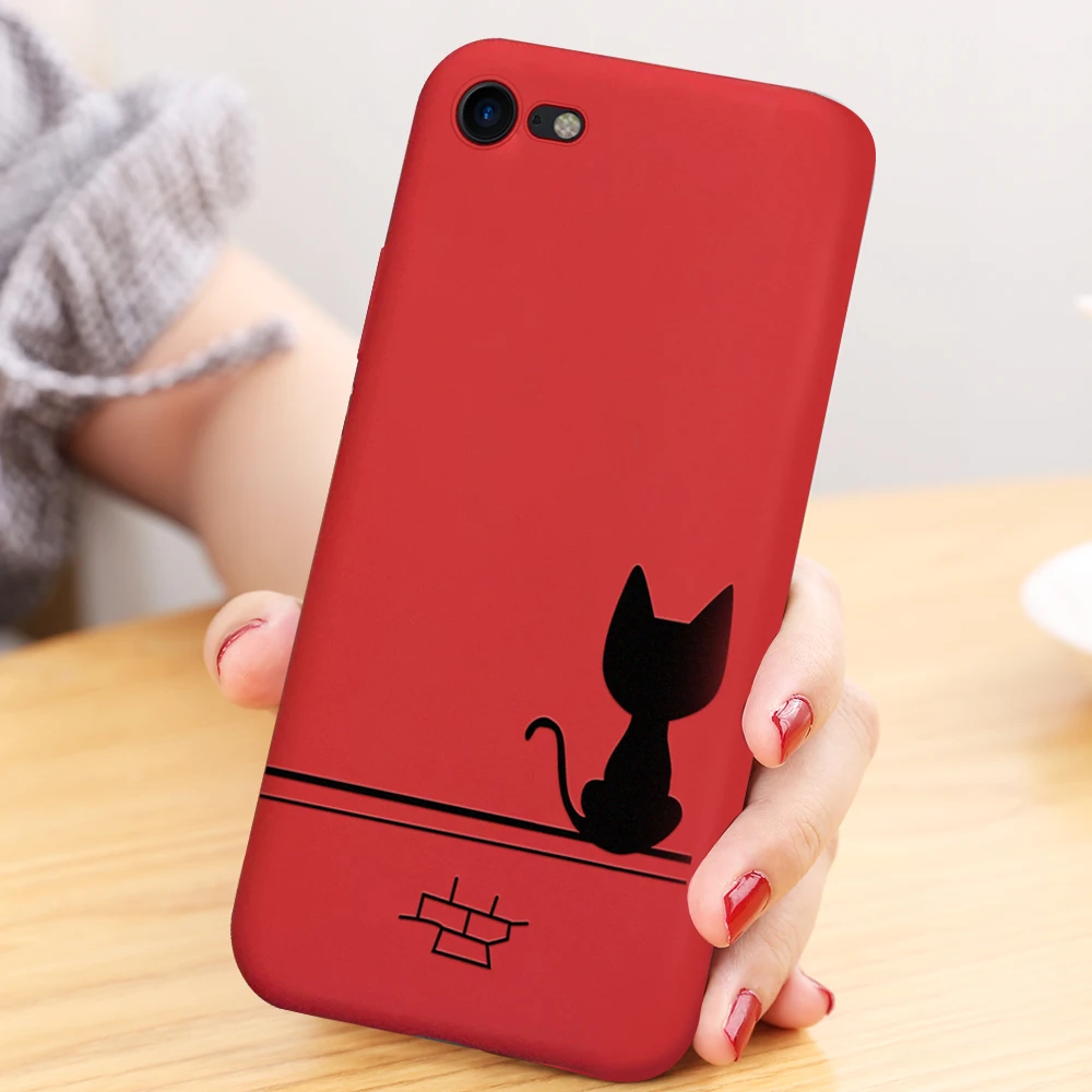 

Cute cartoon pig cat TPU silicone Cover for iPhone 5 5S 6 7 8 6s Plus XR matte soft shell For iPhone X XS MAX phone case
