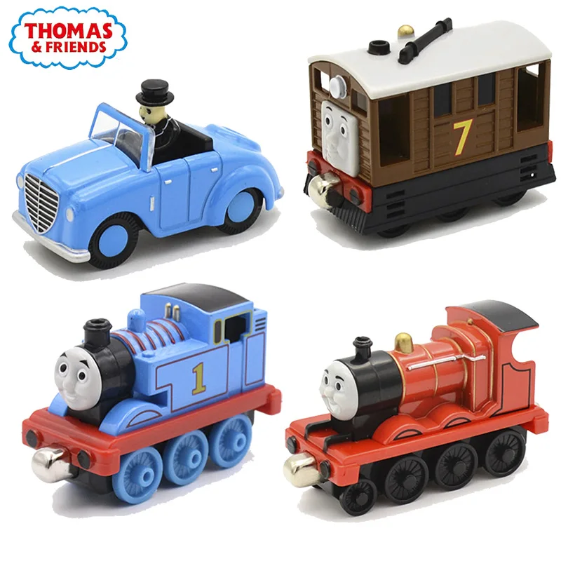 Tren magnético de Metal fundido a presión para niños, 1:43 de juguete de tren magnético, tren de juguete para niños