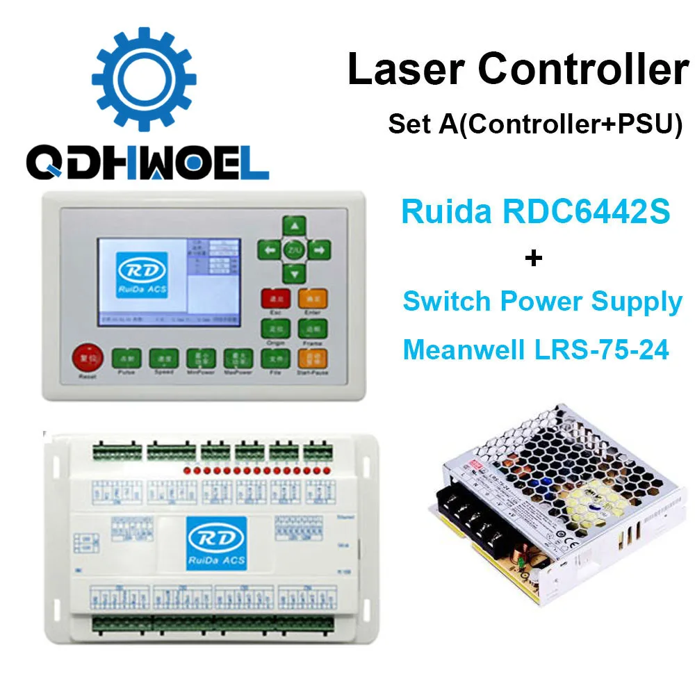 Ruida RDC6442G RDC6442S DSP лазерный контроллер панель PSU Wi-Fi ручка для Co2 лазерная гравировка машина для резки - Цвет: Set A 6442S-WIFI