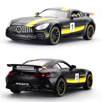 

1:32 Alloy Benz AMG GT GTR Pull Back Diecast Car Model With Sound Light MINIAUTO Toy Vehicles Toys For Children Hotwheels