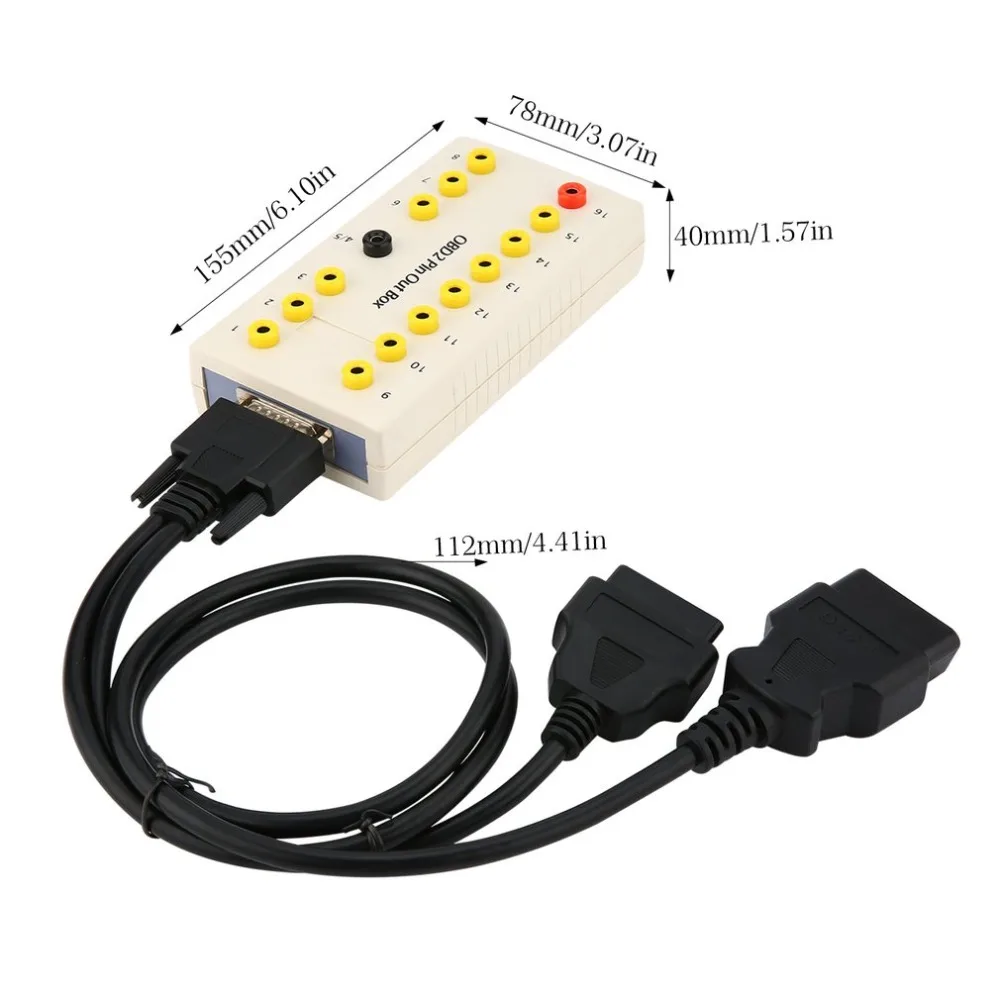 Best Qulity OBD2 Pin Out Box BreakOut Box Tester OBD2 Protocol Diagnostic Connector Pin Out OBDII Protocol Detector
