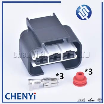 

5 set 3 Pin 1743271-2 Female automotive waterproof connector Automotive Plug Electric Wire Radiator Fan Harness Socket