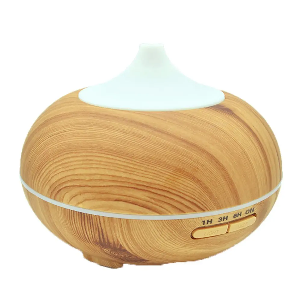 Light wood grain US Круглый отельный деревянный Ароматерапевтический аппарат, домашний бесшумный увлажнитель, диффузор, диффузор для эфирных масел под дерево - Цвет: Light wood grain US
