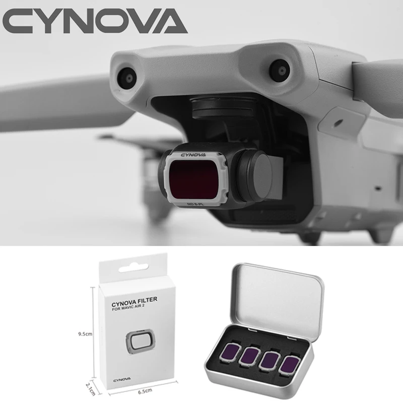 

CYNOVA for DJI Mavic Lens Filter UV CPL ND8-PL ND16-PL ND32-PL ND64-PL Polarizing Neutral Density Filter Drone Accessories