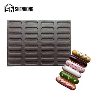 Tapis en silicone Eclair Pâtisserie Non Stick Puff Perforated Liner Pad  Macaron Cookie Mold pour outils de cuisson Four Feuille Bakeware Cuisine