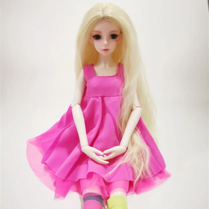 1 шт. bjd Кукла одежда юбка платье для 1/3 SD цельное розовое платье принцессы Высокая талия Мода bjd кукла s аксессуары