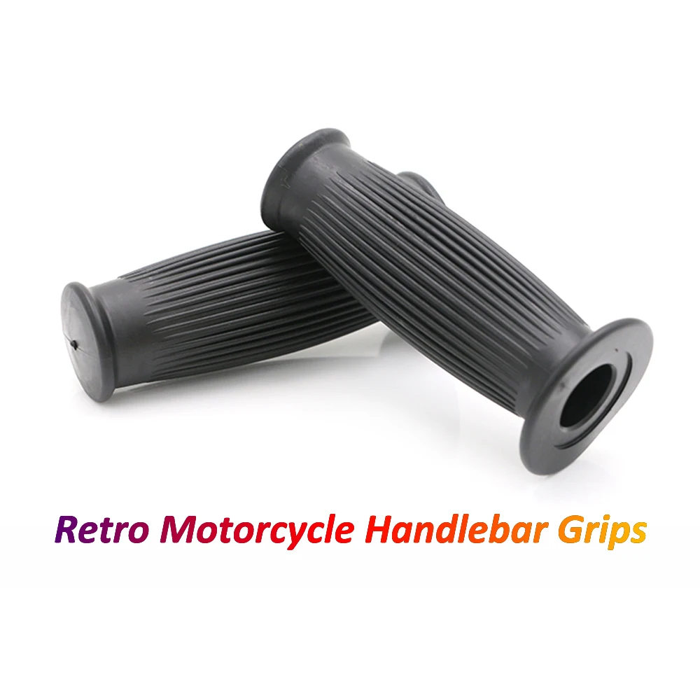 

Retro Motorcycle Grips 22mm Hand Grip Handlebar Rubber Covers Compatible for Honda Yamaha Suzuki Kawasaki Benelli Cafe Racer