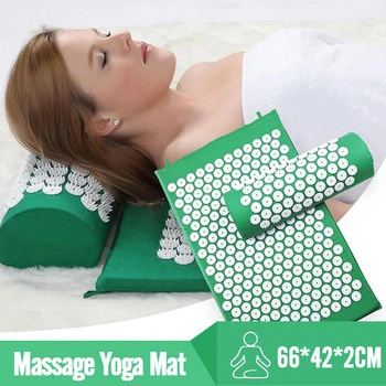 

Massager Cushion Massage Yoga Mat Acupressure Relieve Stress Back Body Pain Spike Mat Acupuncture Massage Yoga Mat with Pillow