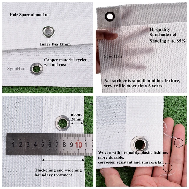 1X1M-Es Uv-Ellenes Árnyékoló Nettó Kert Kültéri Napzók Napfény Zamatos Növényi Burkolat Menedékház Árnyékvitorna Erkély Biztonsági Háló - Image 5