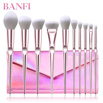 

BANFI Loose Powder Brush, Blush Brush, Eye Shadow Brush, Full Set of Beauty Tools, Makeup Brushes X 9 PCS