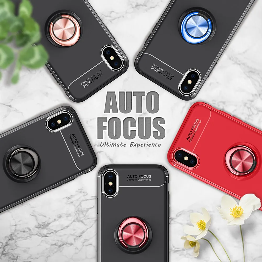 Luxury Car Holder Case For iPhone X XS XR MAX 7 8 Armor Magnetic Ring Shockproof Cover IPhone plus Capa Coque |