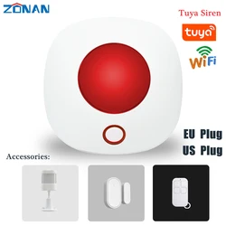 Tuya Wifi Light Siren Alarm 100dB Loudspeaker Indoor Wireless 433MHz Strobe Siren Security Alarms For Tuya 4G Gsm Alarm System