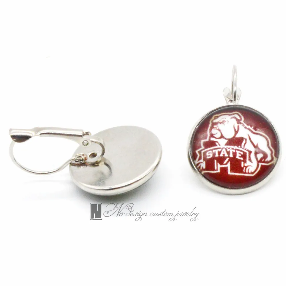 

Mississippi State University NCAA Earings French Leverback Earrings for Women GE0128