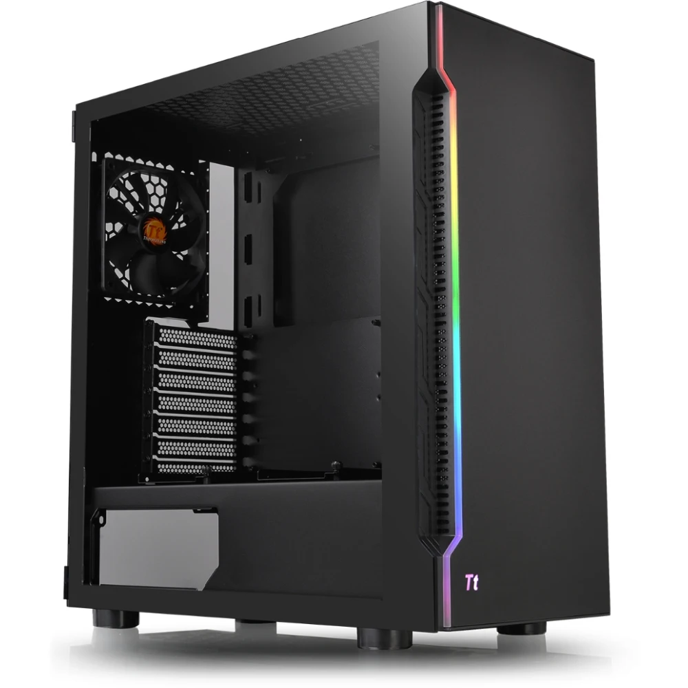 Корпус Thermaltake H200 TG RGB черный без БП ATX 2xUSB3.0 audio bott PSU