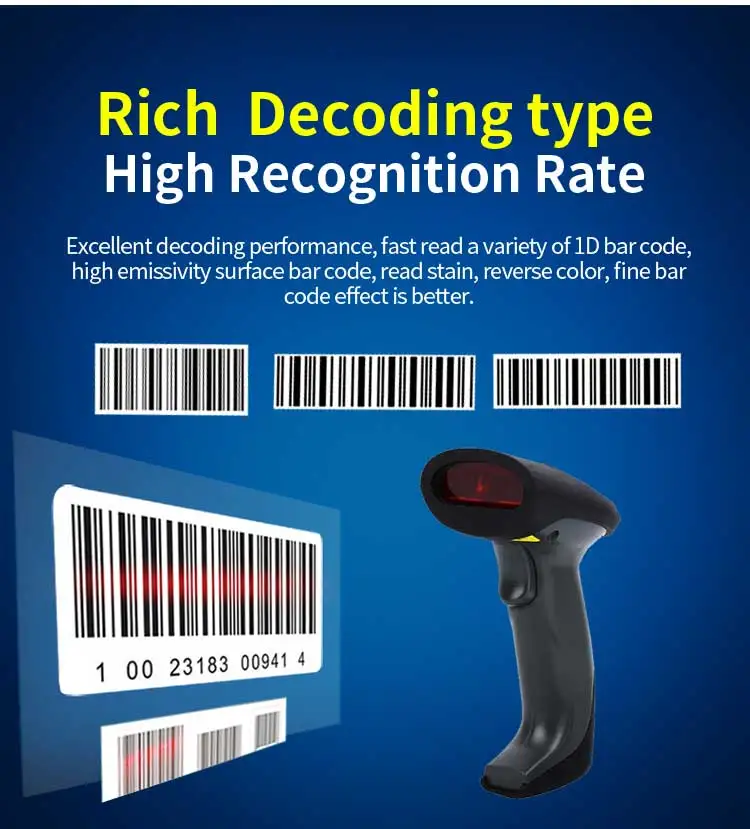 business card scanner 433MHZ 1D CCD Wireless Barcode Scanner supermarket Cashier Bar Code Scanner  Supermarket Goods Scan GunEVAWGIB samsung scanner