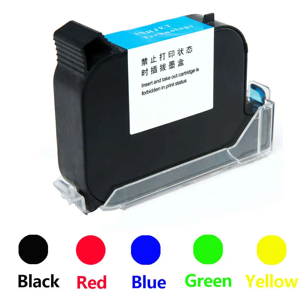

A Level 12.7mm JS12 2588 Compatible 1S Quick Dry Eco Solvent Handheld Inkjet Printer Ink Cartridge For Metal Plastic Glass Paper