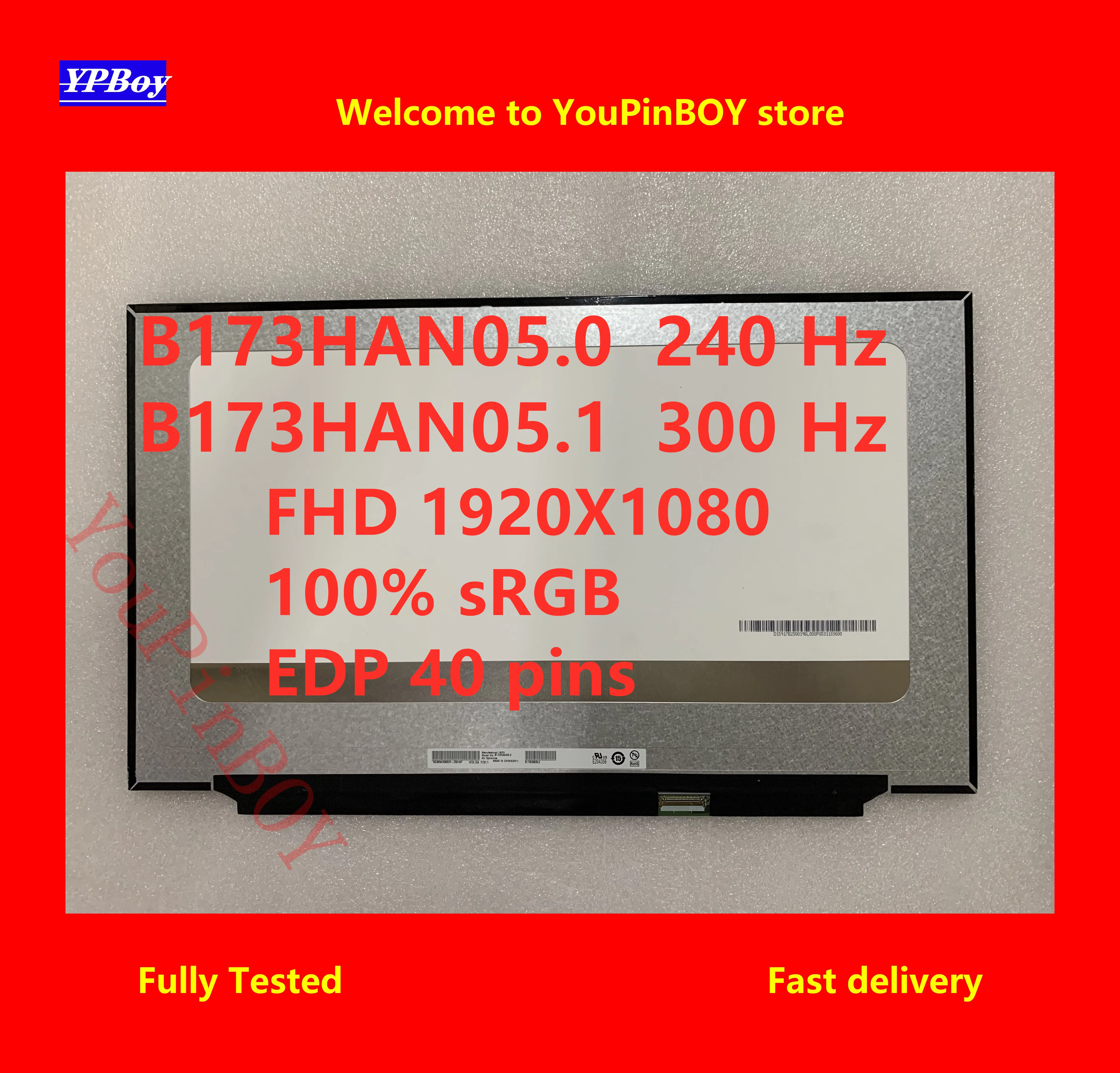 Оригинальный IPS FHD светодиодный ЖК экран 17 3 дюйма панель 100% sRGB для B173HAN05.0 240 Гц