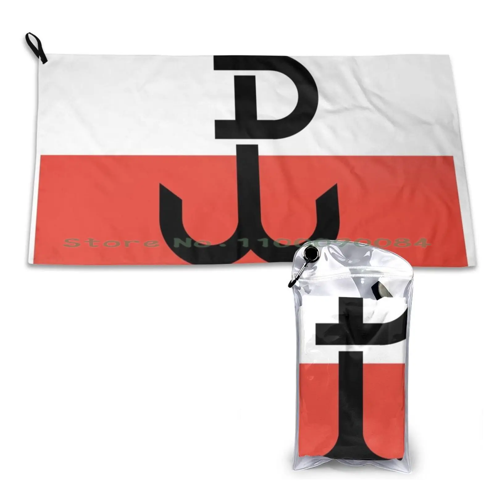 The Home Army ( Armia Krajowa ) Flag Asciugamano Ad Asciugatura Rapida Palestra Bagno Sportivo Resistenza Polacca Portatile Home Army Ww2 World War Ar