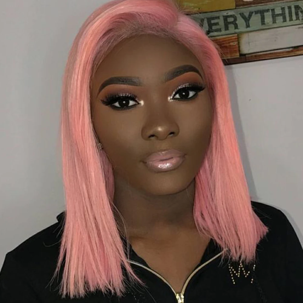 

Colored Human Hair Wigs Straight Lace Front Wig Human Hair Lace Frontal Wigs Bob Wigs For Women Human Hair Short Human Hair Wig