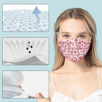 

50pc Adult Printing Mask Disposable Protection Three Layer Face Mask With Nose Strip Mondkapjes Breathable Protective Mouth Mask