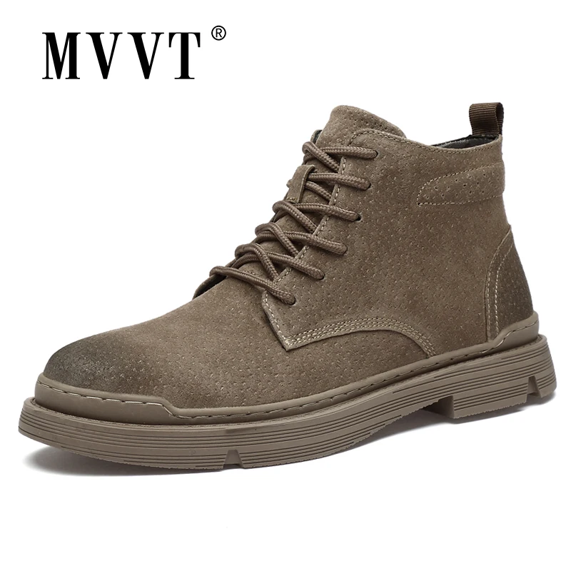 Genuine Leather Winter Boots Men Warm Ankle With Fur Autumn High Heel Casual Shoes | Обувь