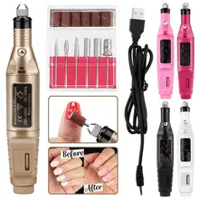 1 Set Manicure Macchina Elettrica Del Trivello Del Chiodo Della Macchina Tornio File di Manicure E Pedicure Forte Elettrico Del Chiodo di Lucidatura Macchine Utensili