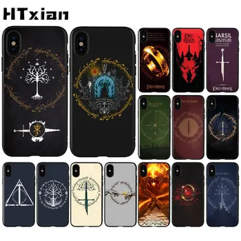 

HTXian The Lord of The Rings Black Soft Shell Phone Cover for iPhone 11 pro XS MAX 8 7 6 6S Plus X 5 5S SE XR case