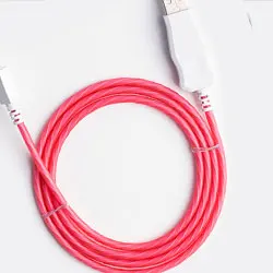 Кабель Micro-Usb светодиодный свет 2А 1 м Usb шаргр кабели для Xioami M9 M8 huawei Nova4 Glory samsung Redmi Note 7 зарядное оборудование - Цвет: Red