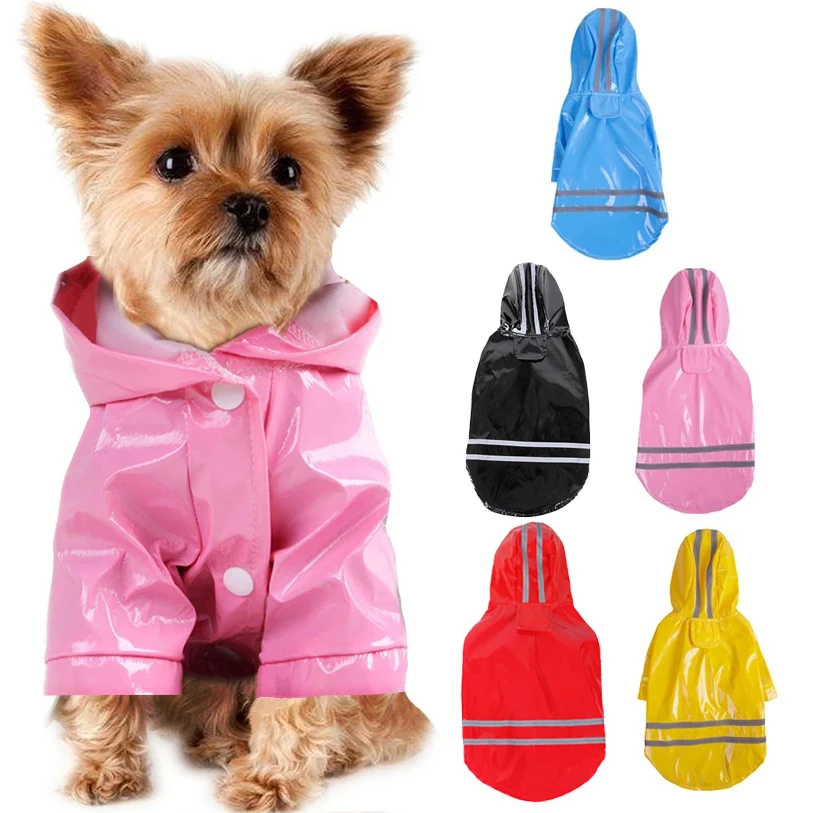 Summer Outdoor Puppy Pet Rain Coat S-XL Hoody Waterproof Jackets