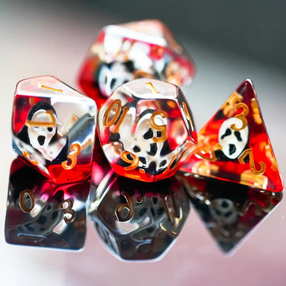 7 шт./компл. призрак игральные кости DND D & D4 D6 D8 D10 % D12 D20 многогранные игры набор